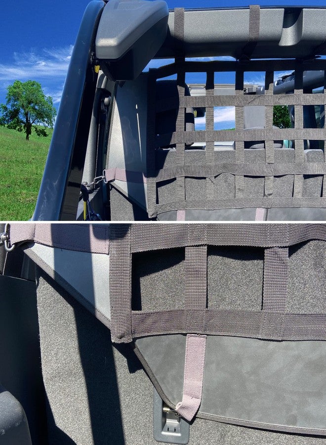 BESTAOO for Ford Bronco Dog Car Barrier, Pet Net Vehicle Safety Mesh Dog Divider for Ford Bronco Accessories 2021 2022 2023 2024 2025 4-Door, Fits Trunk Cargo Area, Easy to Install - Image 5