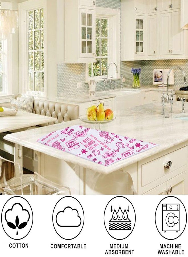 LEVLO Country Song Kitchen Towel Country Music Lover Gift Country Album Tea Towel Country Festival Fans Housewarming Gift (Always Love You) - Image 2