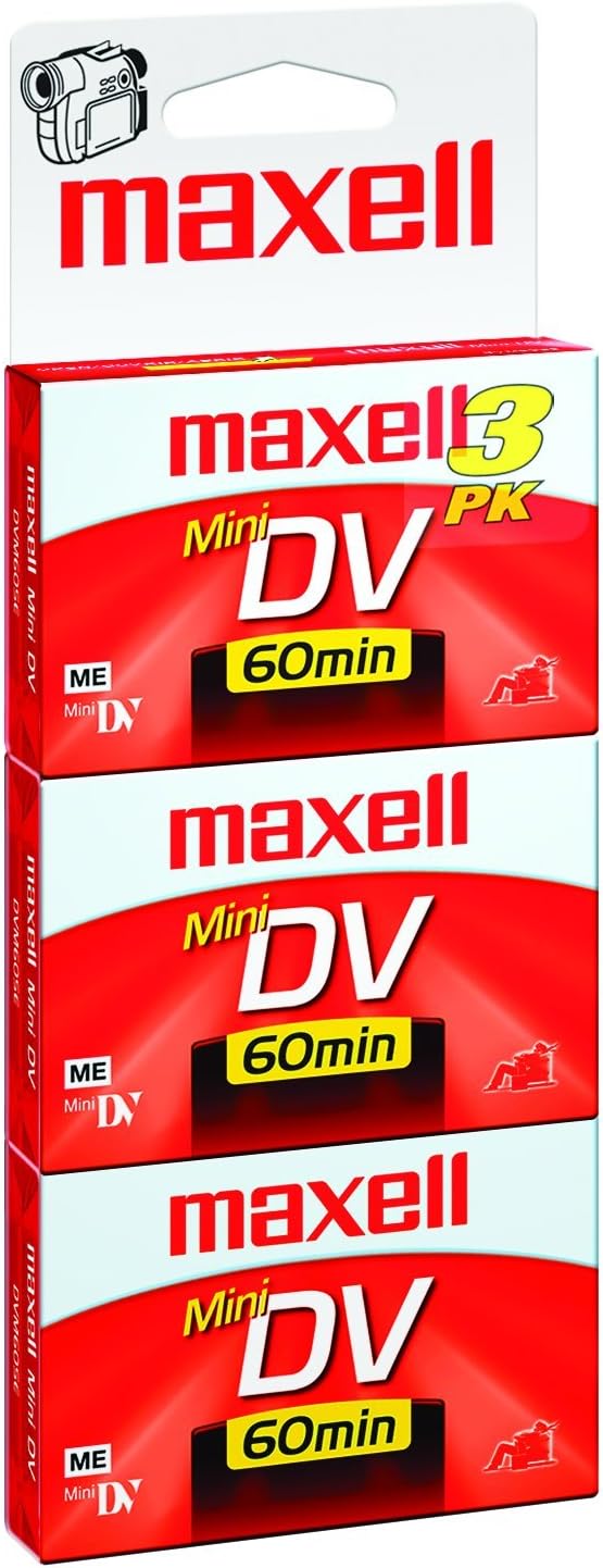 Maxell Maxell 298016 Premium Grade Mini DV Video Cassette 60 Minutes 3 pack