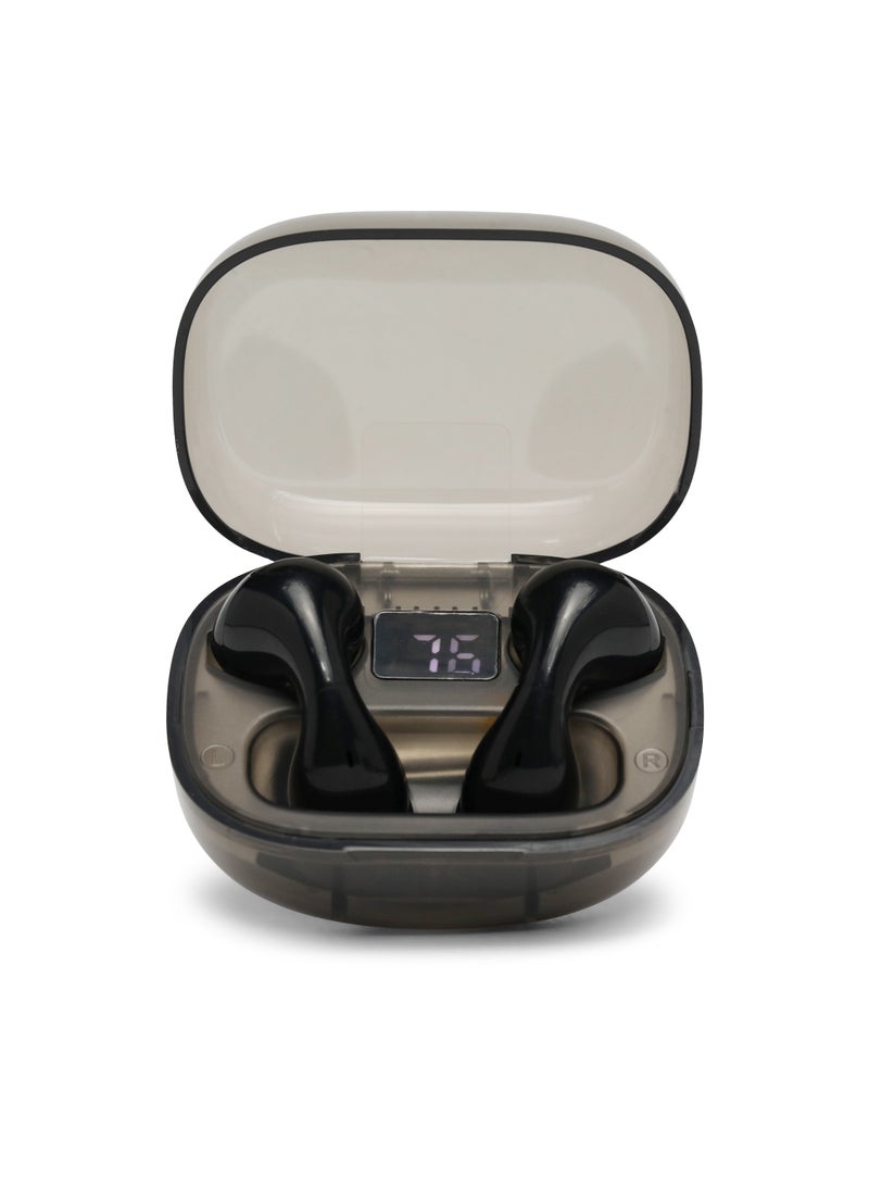 Generic - Transparent wireless bluetooth headphones in-ear high sound quality long battery life black for IPhone Android - Image 1