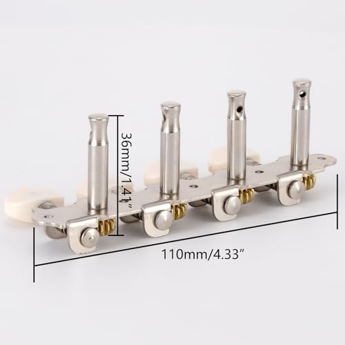 Swhmc 1 Set Mandolin Tuning Pegs, Tuning Keys Machine Head with Nickel Color, Mandolin Replacements 4L4R - Image 3
