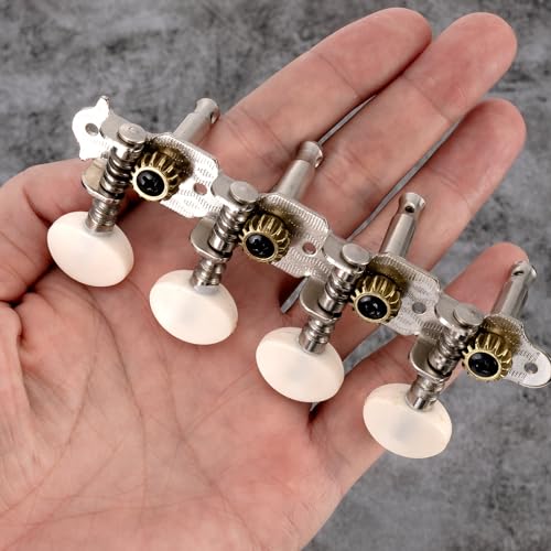 Swhmc 1 Set Mandolin Tuning Pegs, Tuning Keys Machine Head with Nickel Color, Mandolin Replacements 4L4R - Image 2