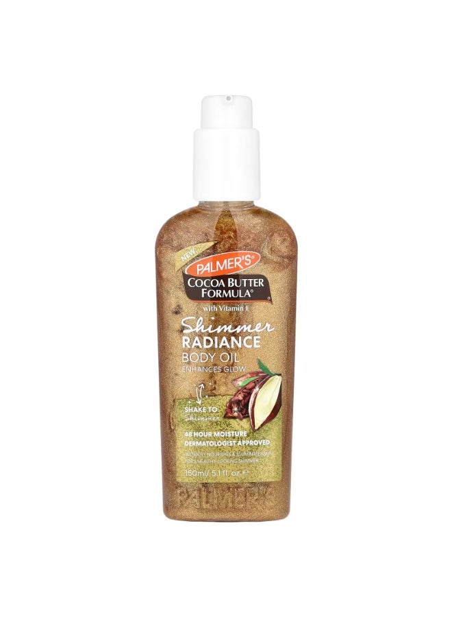 بالمرز، تركيبة زبدة الكاكاو مع فيتامين E، زيت الجسم المتألق والمشرق، 5.1 أونصة سائلة (150 مل) - Image 1