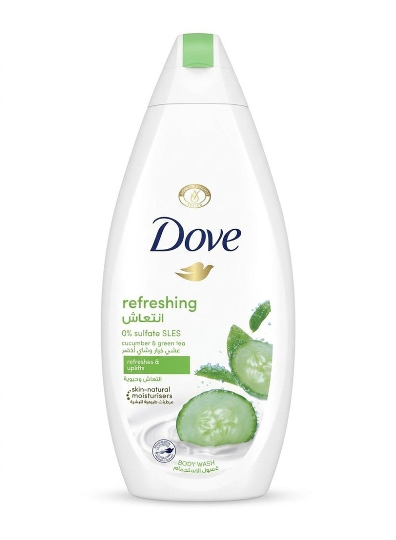 Dove Cucumber and Green Tea Body Wash 500ml - Image 1