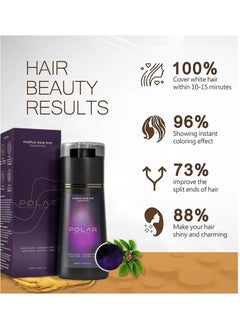 Hair Dye Shampoo, Natural Hair Color Shampoo For Gray Hair Coverage, Haircare Suitable For Women & Men 200ml (Purple) - pzsku/ZD94A28AA94A8BCA5D6DAZ/45/_/1733707317/20910f1f-545a-4f4f-bbfd-32217ce03703