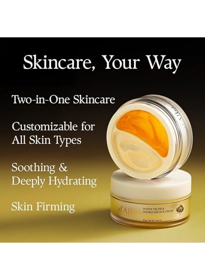 d'alba Piedmont Italian White Truffle Double Serum & Cream, customizable 2-in-1 intensive skin care, cream for elasticity and brightness, mild and vegan dual cream - Image 2