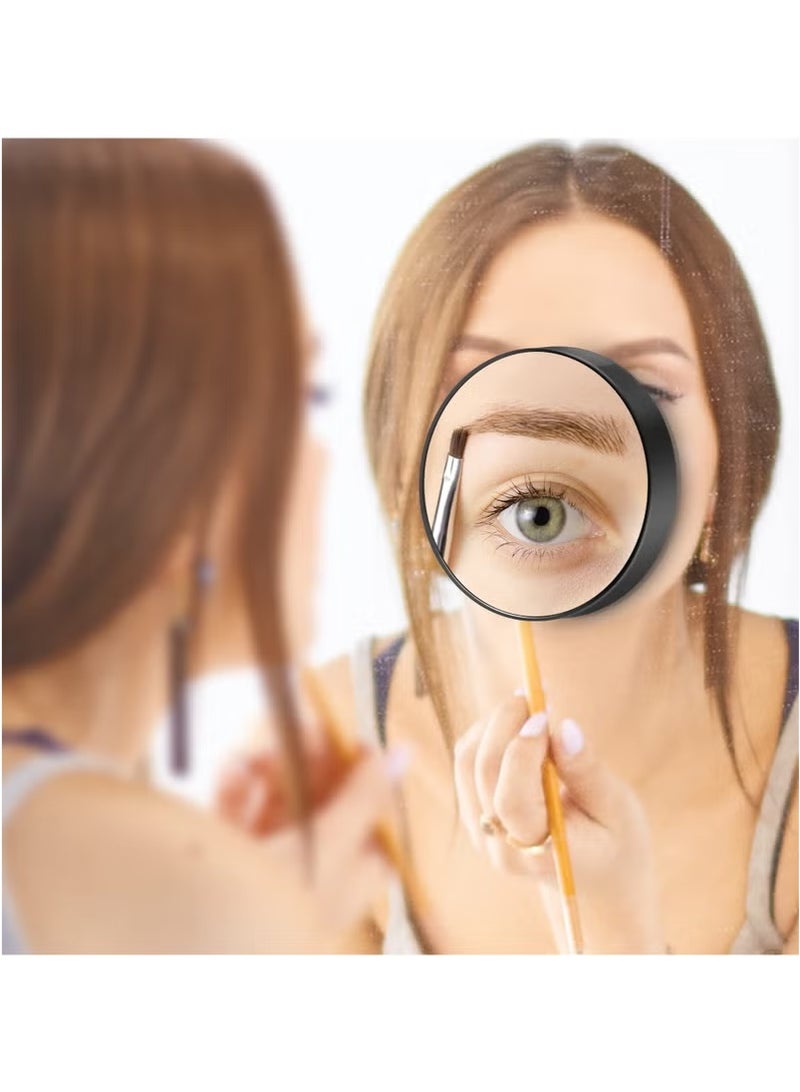 حكمة بيوتي مراة مكبرة 30 مرة، مراة مكبرة صغيرة مع كوب شفط وملاقط، كمرآة مكبرة للسفر، مجموعة مراة صغيرة لنتف الحواجب 3.5 انش - Image 4