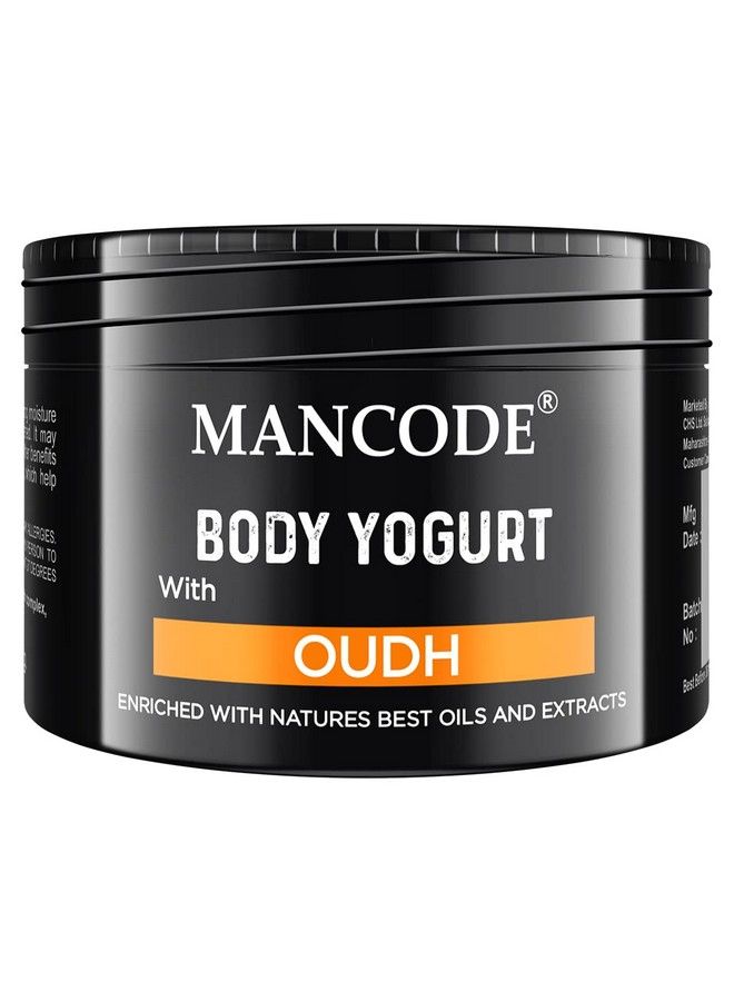 MAN CODE Mancode Oudh Body Yogurt Fast Absorbing Treats Damp Skin Non Sticky Texture Lightweight Cream Intense Nourishment 100 Gm Daily Moisturizer For Men For Men (Pack Of 1)  - Image 2