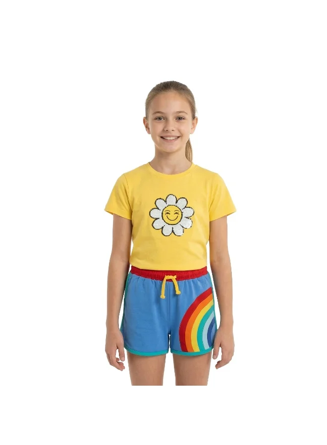 ايكو AIKO - Kids Short Sleeve Yellow T-Shirt with Shorts Set