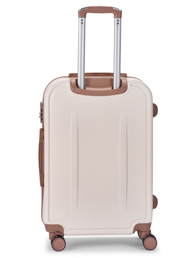 LIMRA Cabin Carry Check-In Luggage Trolley Size 20 inch Beige/Gold - Image 3