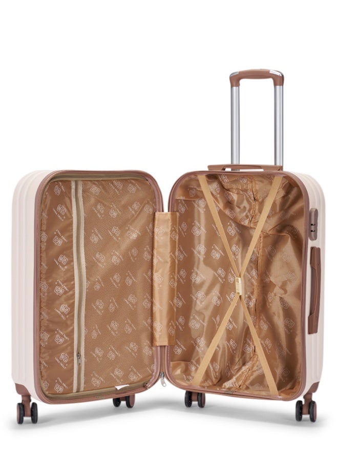 LIMRA Cabin Carry Check-In Luggage Trolley Size 20 inch Beige/Gold - Image 5