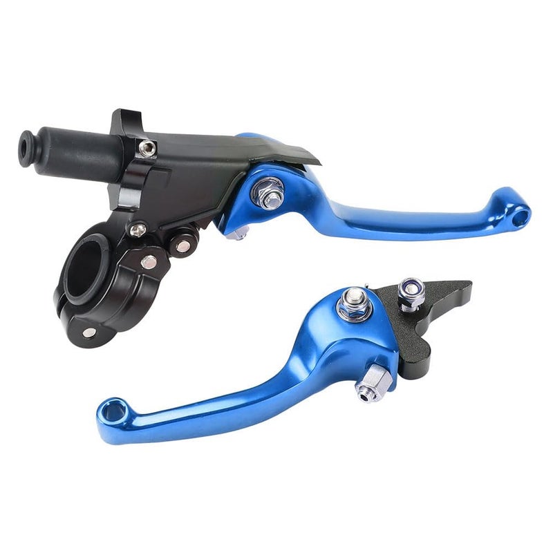 Cylemoto Brake Clutch Folding Levers ASV for 78 22mm Motorcycle Handlebars Aluminum Alloy Blue for KLX SSR TTR CRF50250cc Dirt Bike ATV Motocross Mini Bike - Image 2