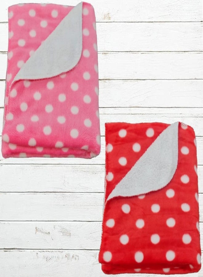 First Kick مجموعة بطانيات الأطفال حديثي الولادة من فيرست كيك، تتضمن قطعتين: غطاء من البوليستر المتين بنقشة منقطة، يُستخدم كغطاء لسرير الطفل (100 سم × 75 سم، من 0 إلى 12 شهرًا). - Image 1