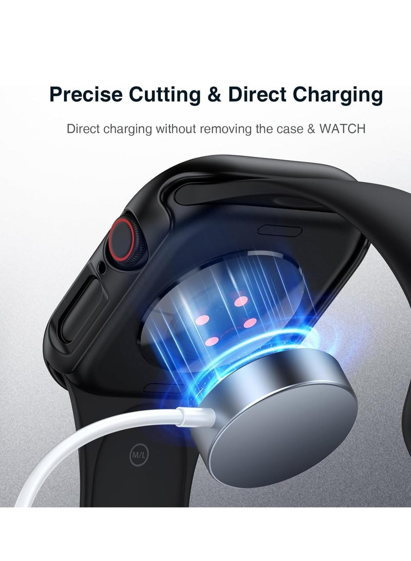 Hard Case Compatible with Apple Watch Series 10 42mm(2024), with 9H Tempered Glass Screen Protector [360° Shockproof + Anti Scratch] Cover for iWatch S10 42mm-blue - Image 2