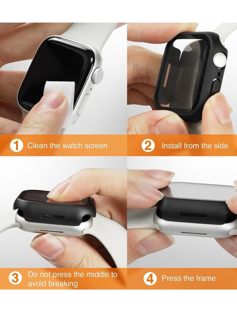 Hard Case Compatible with Apple Watch Series 10 42mm(2024), with 9H Tempered Glass Screen Protector [360° Shockproof + Anti Scratch] Cover for iWatch S10 42mm-blue - Image 3