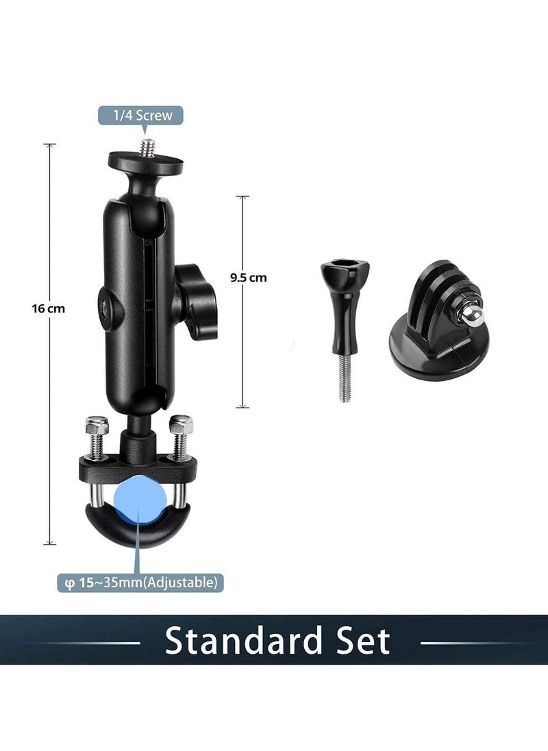 Generic - Motorcycle Bike 360° Rotating Adjustable Sports Camera Mount Compatible with DJI Action 2 and Gopro 7 8 9 10 and Insta 360d and Other Sports Cameras - Image 1