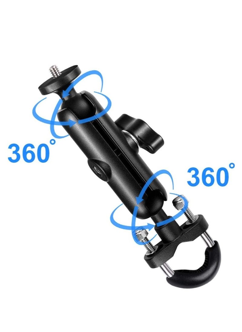 Generic - Motorcycle Bike 360° Rotating Adjustable Sports Camera Mount Compatible with DJI Action 2 and Gopro 7 8 9 10 and Insta 360d and Other Sports Cameras - Image 1