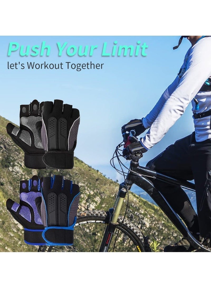 CAMPANAS Weight Lifting Gloves, Workout Gloves for Men and Women, Cycling Gloves with Non-Slip and Wrist Support Adjustable Velcro Strap, Suitable for Fitness  Weightlifting Cycling (Black) - Image 5