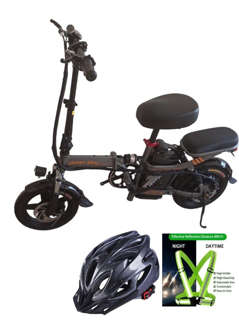 وينر سكاي سكوتر وينر سكاي الكهربائي (K11) بقدرة 500 وات 48 فولت و13 أمبير في الساعة، ومدى طويل 30 كم مع مقعدين، يأتي هذا السكوتر المذهل من الجيل التالي مع خوذة وحزام - Image 4