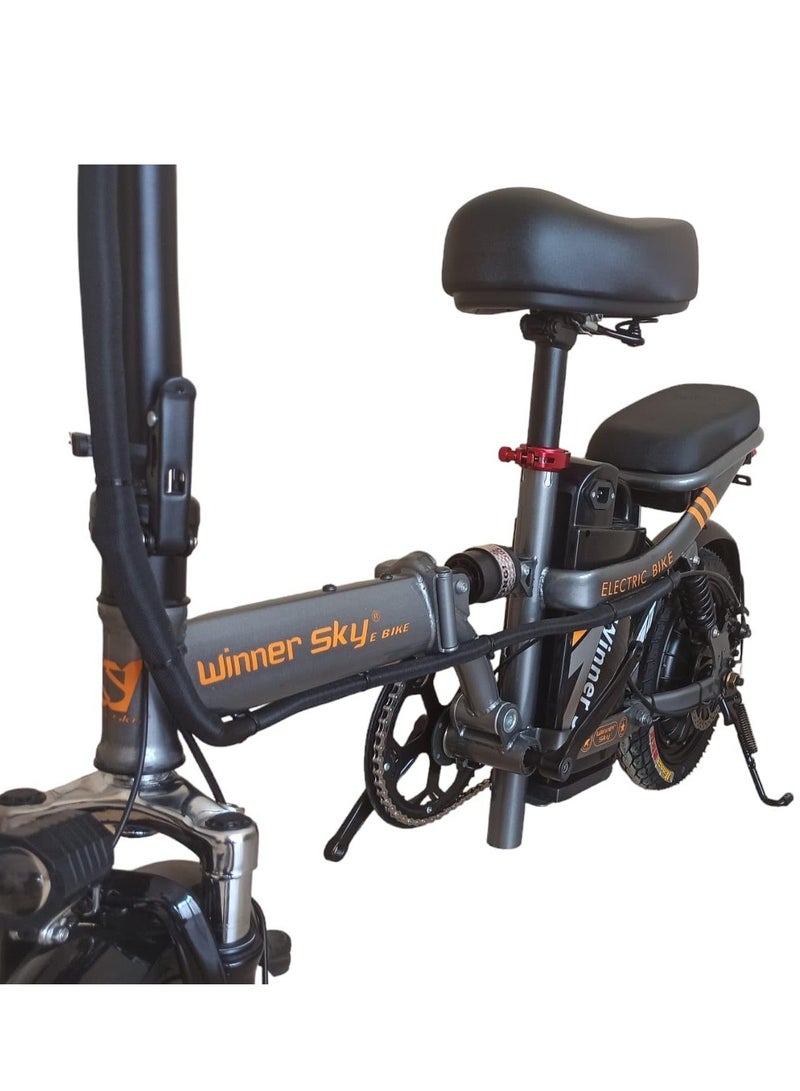 وينر سكاي سكوتر وينر سكاي الكهربائي (K11) بقدرة 500 وات 48 فولت و13 أمبير في الساعة، ومدى طويل 30 كم مع مقعدين، يأتي هذا السكوتر المذهل من الجيل التالي مع خوذة وحزام - Image 3