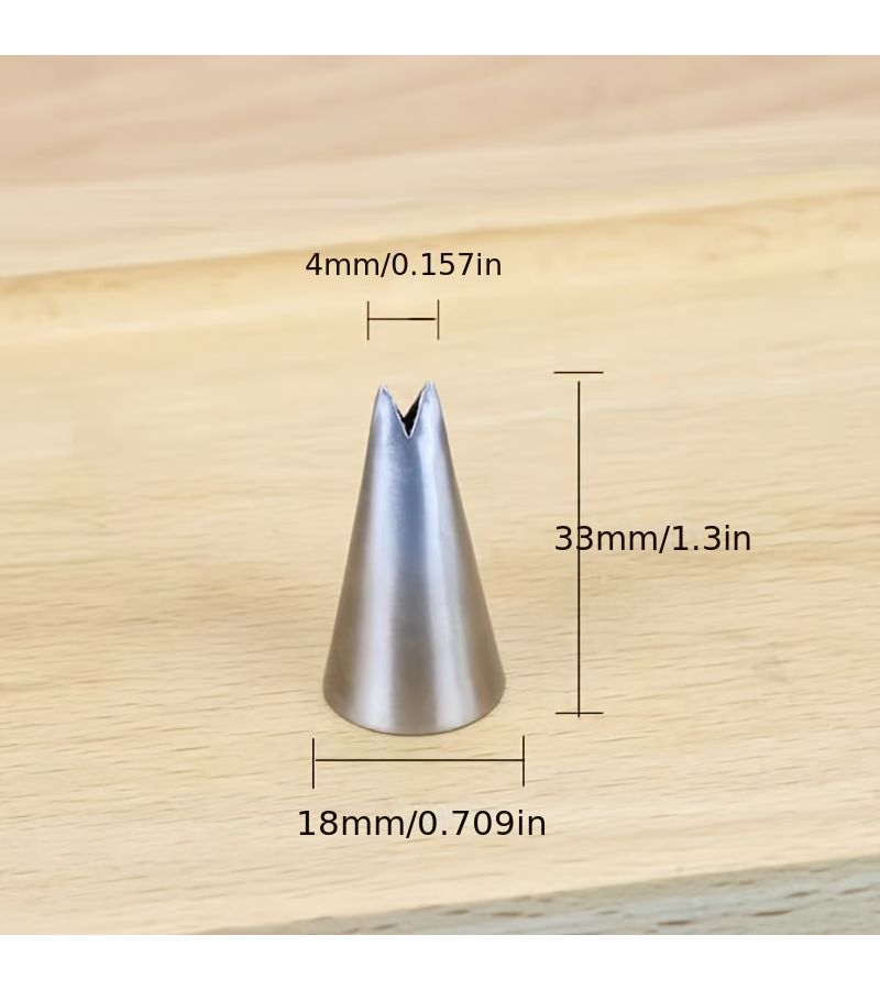 Silver Leaf Shaped 8 Piece Baking Set With Cream Bag Converter - Image 4