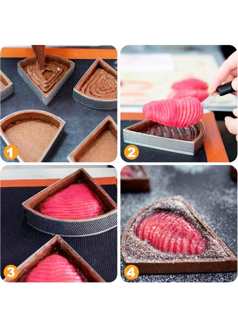 Nar Kalıp Pomegranate Mold Nar Mold Triangular Hole Tart Mold 6 Pieces  - Image 4