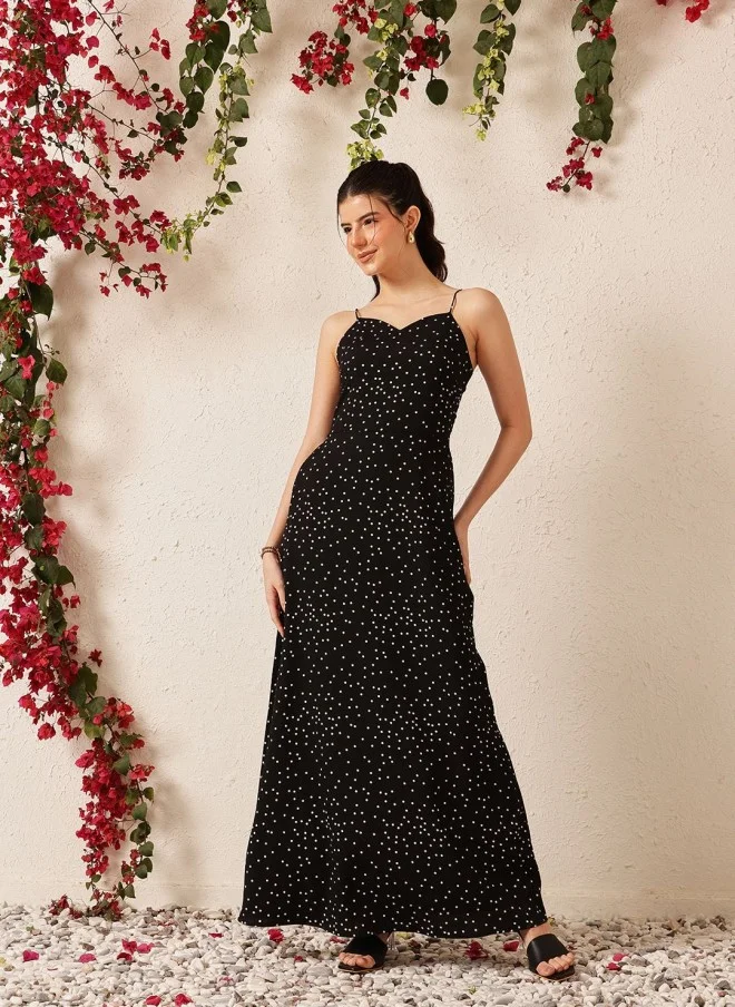 STREET 9 Polka Dots Printed Maxi Dress for Women