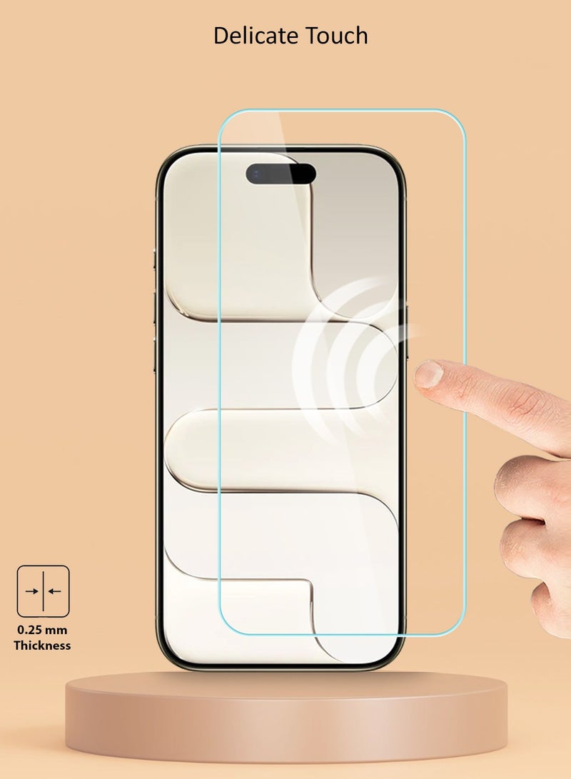 Techie 2 Pack iPhone 17 Air Screen Protector HD Tempered Glass – 9H Hardness, Anti-Glare, Anti-Bubble, Ultra-Thin 0.33mm with Rounded Edges & Easy Installation - Image 4