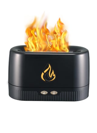 AKDC  Diffuser with Flame Light, Cool Mist Humidifier Flame Diffuser with Waterless Auto-Off Protection