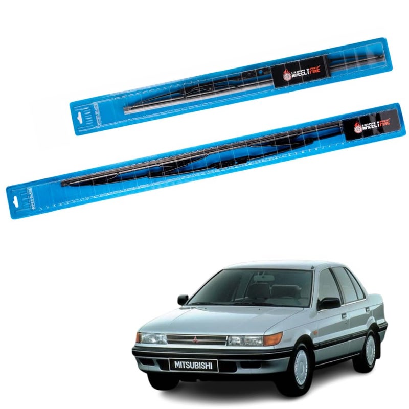 Wheelyfine Car Wiper Blades | Metal Frame | Water Repellent Windshield Wipers | Blade Refills (Mitsubishi Lancer (1988 Onwards) Dr 21"/Pa 19") - Image 2