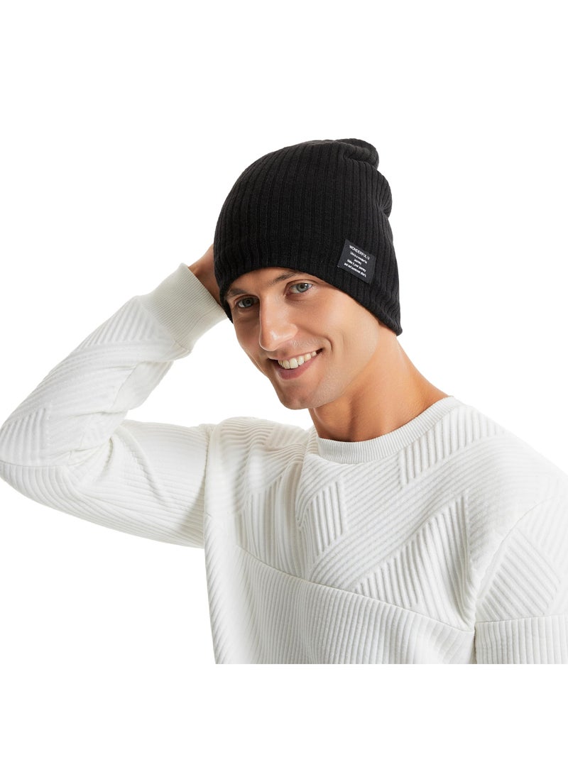 SYOSI Winter Beanie Hats for Men Women Knit Fleece Lined Skull Caps Warm Slouchy - Image 4