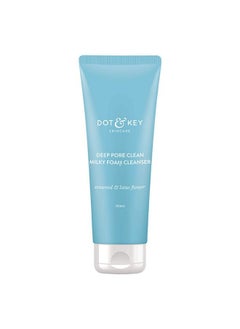 Dot & Key Deep Pore Clean Milky Foam Cleanser With Seaweed & Lotus Flower; Face Wash For Nourished Skin Minimizes Pores Controls Excess Oil & Keeps Skin Hydrated For All Skin Types; 100Ml  - Image 1