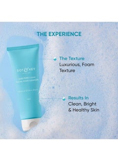 Dot & Key Deep Pore Clean Milky Foam Cleanser With Seaweed & Lotus Flower; Face Wash For Nourished Skin Minimizes Pores Controls Excess Oil & Keeps Skin Hydrated For All Skin Types; 100Ml  - Image 4