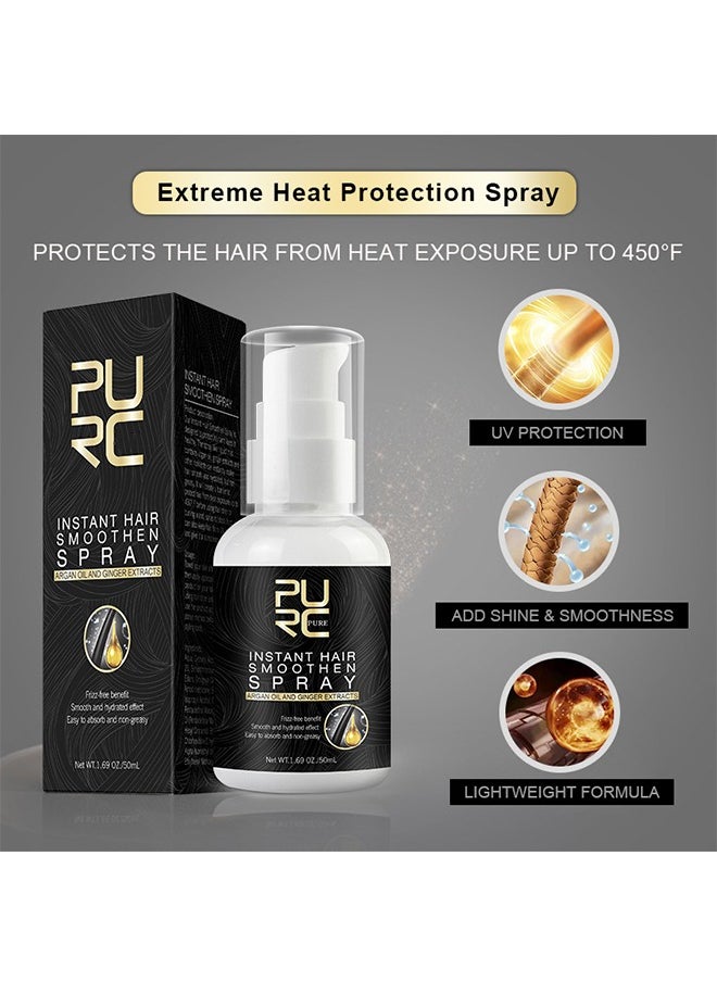 PURC Instant Hair Smoothen Spray,Morocco Argan Oil Hair Care Spray Soft for Hair Scalp Treatment Repair Prevent Hair Thinning Loss Products for Women 50ml  - Image 4