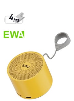 EWA EWA A129 Mini Bluetooth 5.0 Bass Radiator Metal Speaker (Yellow)  - Image 1