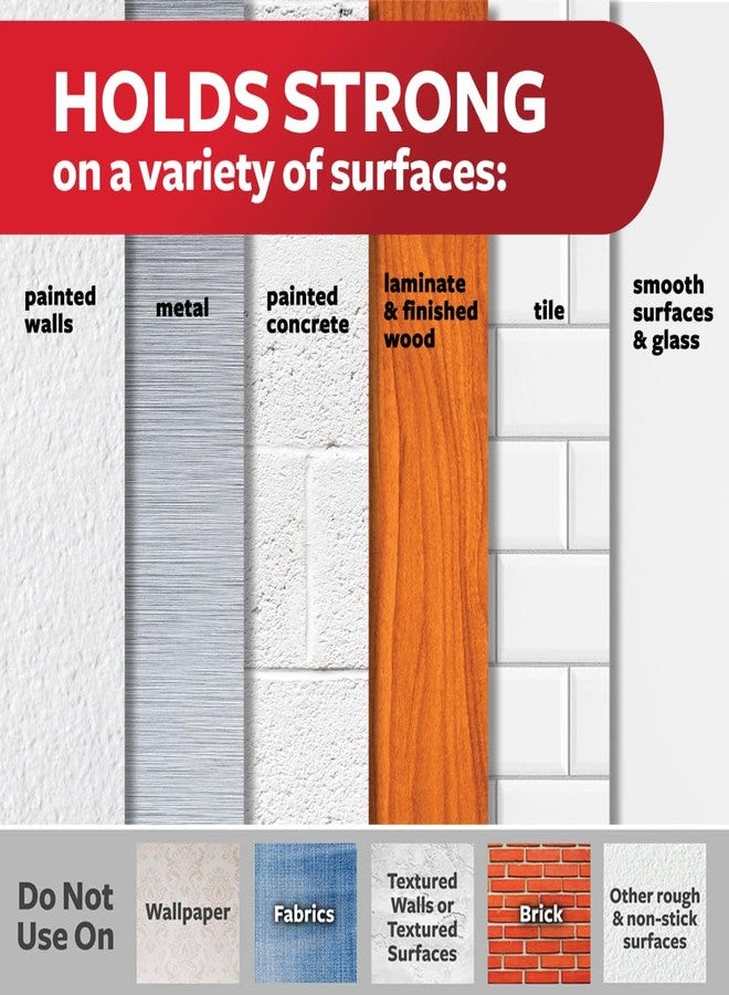 Command 3M Command Bath Large Satin Nickel Metal Premium Double Hook, Holds 1.8 kg, water resistant, rust resistant, Holds Strongly, Heavy Duty, no Paint Damage, Reusable, Adhesive hooks for wall, Multi-surface, Kitchen and Bathroom (1 hook, 2 strips) - Image 5