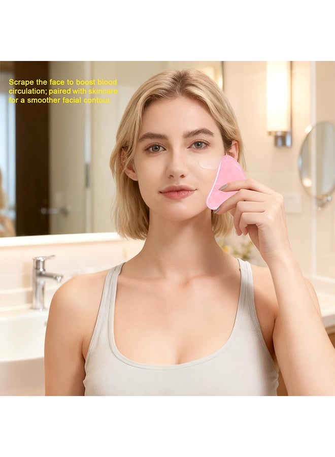 Pink Rose Roller and Gua Sha Set, Face Massage Tool, for Women, Men & Girls Facial, Neck & Body Skincare & Muscle Relaxation - Image 5