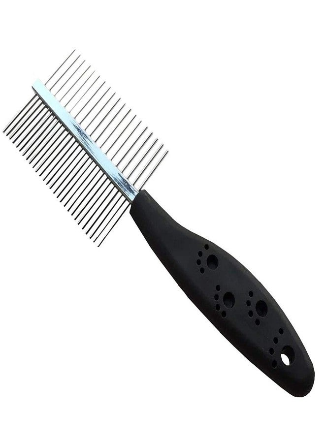 Imported Pet Steel Hair Comb Double Side + Gloves + Bath Gloves Grooming Kit for All Pets Dog, Cat, Rabbit, Hamster (Combo of 3) - Image 2