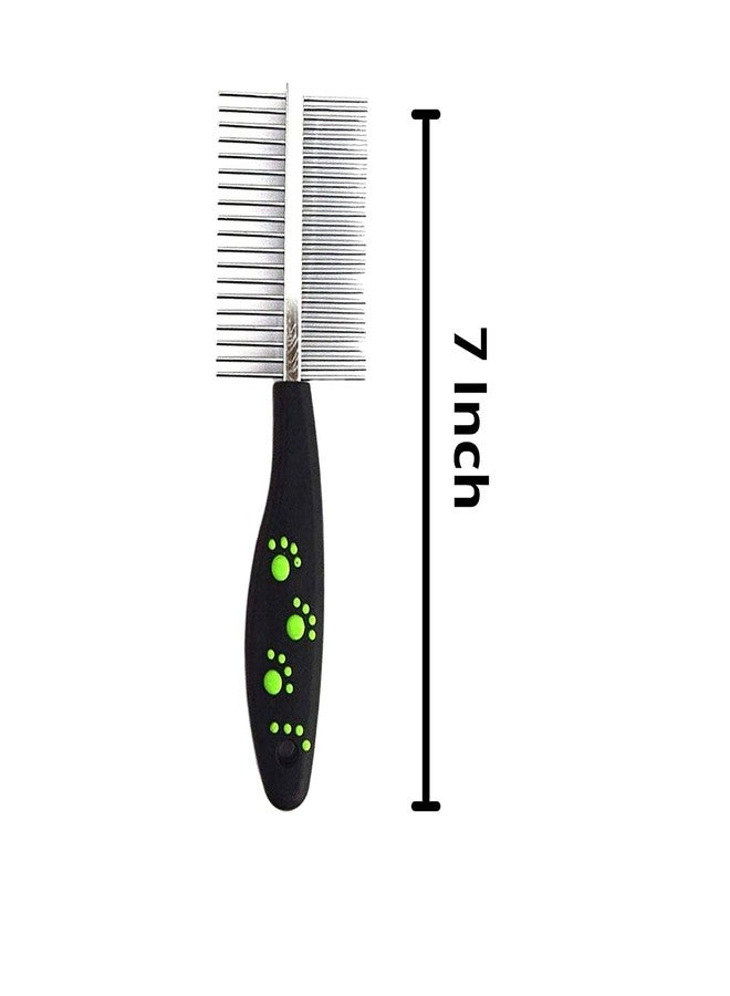 Imported Pet Steel Hair Comb Double Side + Gloves + Bath Gloves Grooming Kit for All Pets Dog, Cat, Rabbit, Hamster (Combo of 3) - Image 3