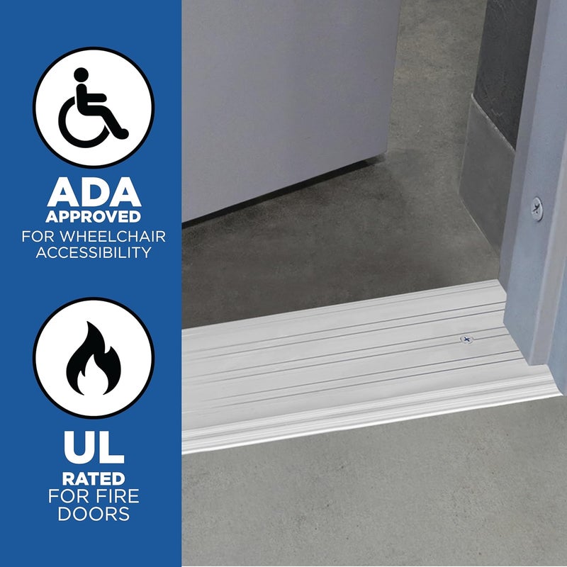 M-D Building Products منتجات M-D للبناء 68320 عتبة سفلية مجوفة - طول 36 بوصة، عرض 5 بوصة، ارتفاع 1/2 بوصة، ألمنيوم، تشطيب مطحنة - Image 3