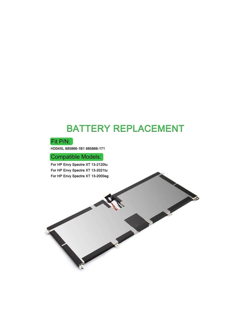 Terabyte HD04XL Compatible with HP Envy Spectre XT 13-2100ex 13-2100ez 13-2101TU 13-2102TU 13-2103ef 13-2103TU 13-2104TU 13-2105TU 13-2106TU US 13-2 107TU - Image 3