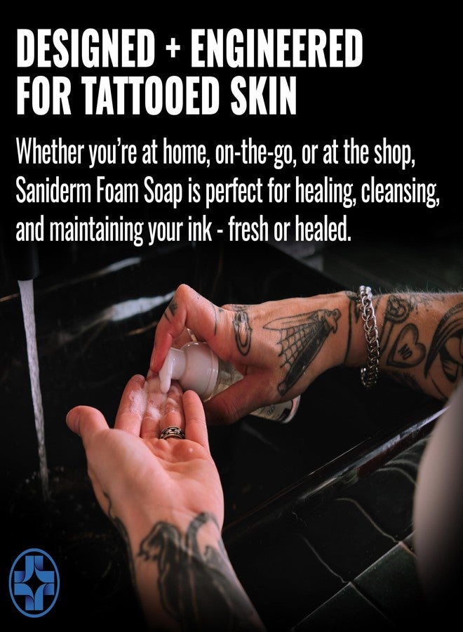Saniderm Foaming Tattoo Soap (32oz Shop Size) – Gentle Soap for Tattooed Skin, Infused with Antimicrobial Colloidal Silver, Aloe Vera, and Nourishing Sea Buckthorn Oil - Image 4