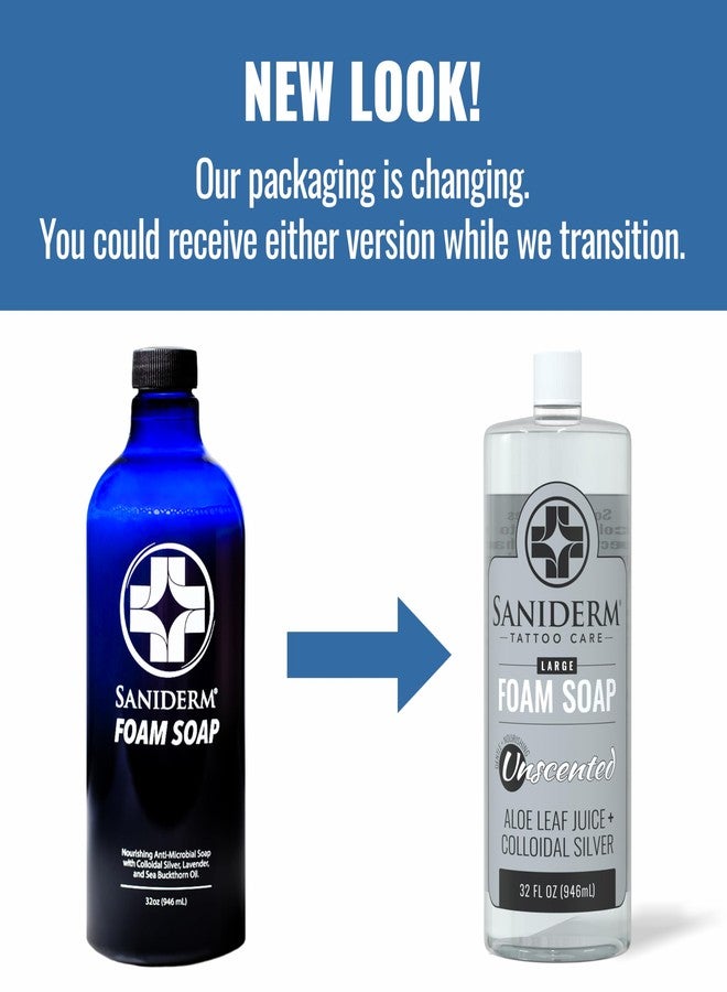 Saniderm Foaming Tattoo Soap (32oz Shop Size) – Gentle Soap for Tattooed Skin, Infused with Antimicrobial Colloidal Silver, Aloe Vera, and Nourishing Sea Buckthorn Oil - Image 2