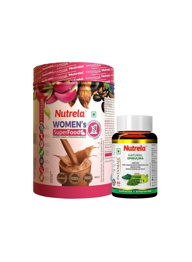Nutrela Combo Women Superfood & Spirulina Multivitamin Caplsues - Image 1