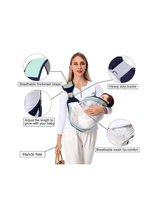 ريبنيو حاملة الاطفال حديثي الولادة وحتى الأطفال الصغار أغطية أطفال شبكية مريحة ثلاثية الأبعاد حبال أطفال قابلة للتعديل غطاء أطفال خفيف الوزن قابل للتنفس مع أشرطة كتف سميكة للرضع من عمر 0 ​​إلى 36 شهرًا - Image 3