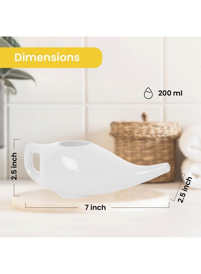 PAXMAX Porcelain Ceramic Neti Pot for Sinus, Jal Neti pots for Nasal Cleansing, Nose congestion and Passages Jala kriya (White) - Image 3