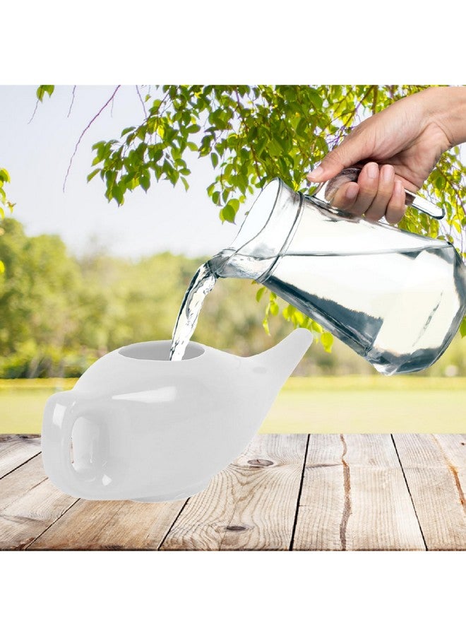 PAXMAX Porcelain Ceramic Neti Pot for Sinus, Jal Neti pots for Nasal Cleansing, Nose congestion and Passages Jala kriya (White) - Image 4