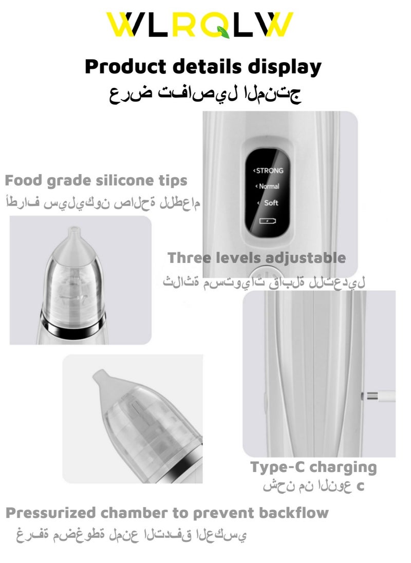 WLRQLW Baby Electric Nasal Aspirator White  - Image 3
