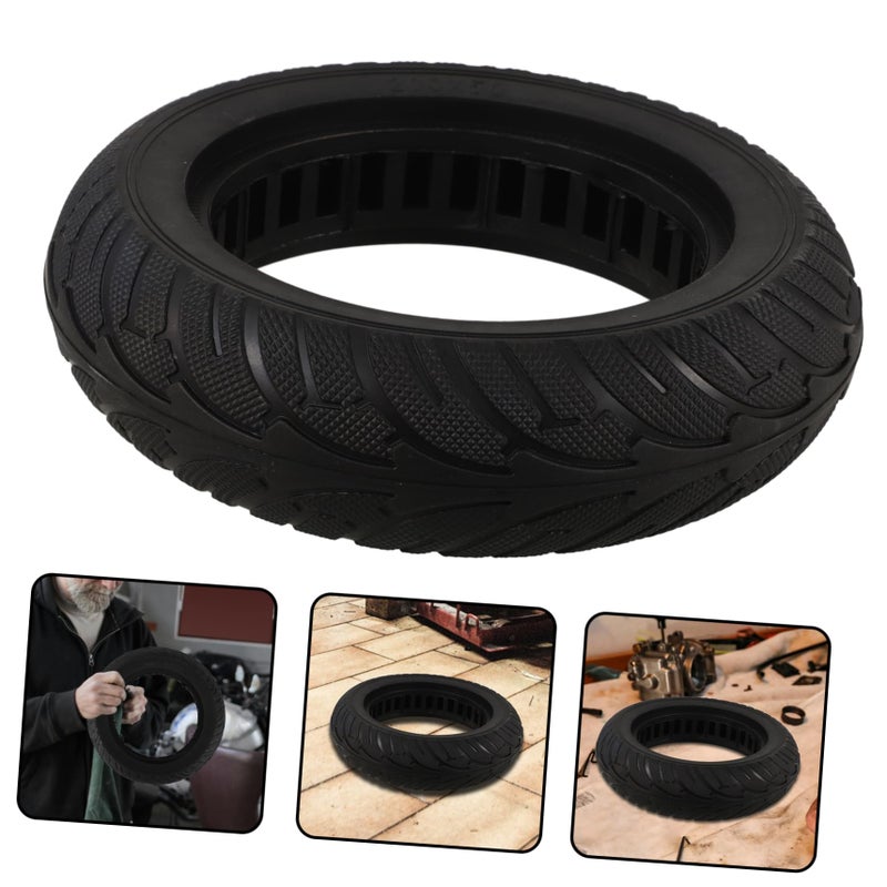 VALICLUD Solid Rubber Scooter Wheel 10 Inch Honeycomb Tire Wear Resistant Tubeless Replacement - Image 4