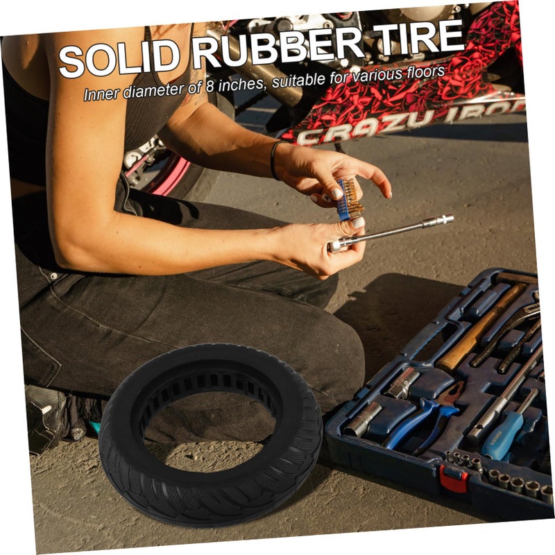 VALICLUD Solid Rubber Scooter Wheel 10 Inch Honeycomb Tire Wear Resistant Tubeless Replacement - Image 3